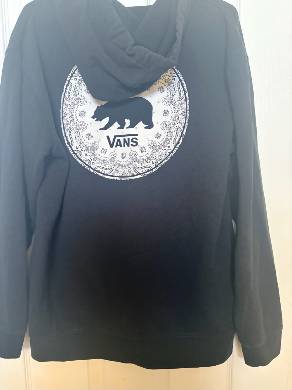 Vans Black Zip-Up Hooded Jacket with Logo Patch - Picture 5 of 6